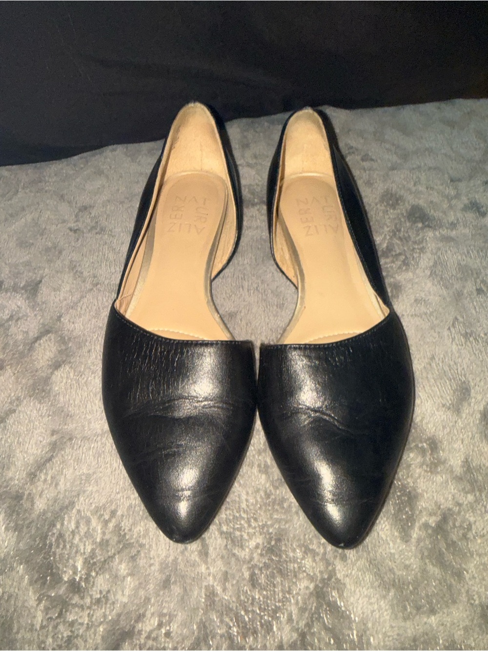 Naturalizer Black Pointed D'Orsay Flats